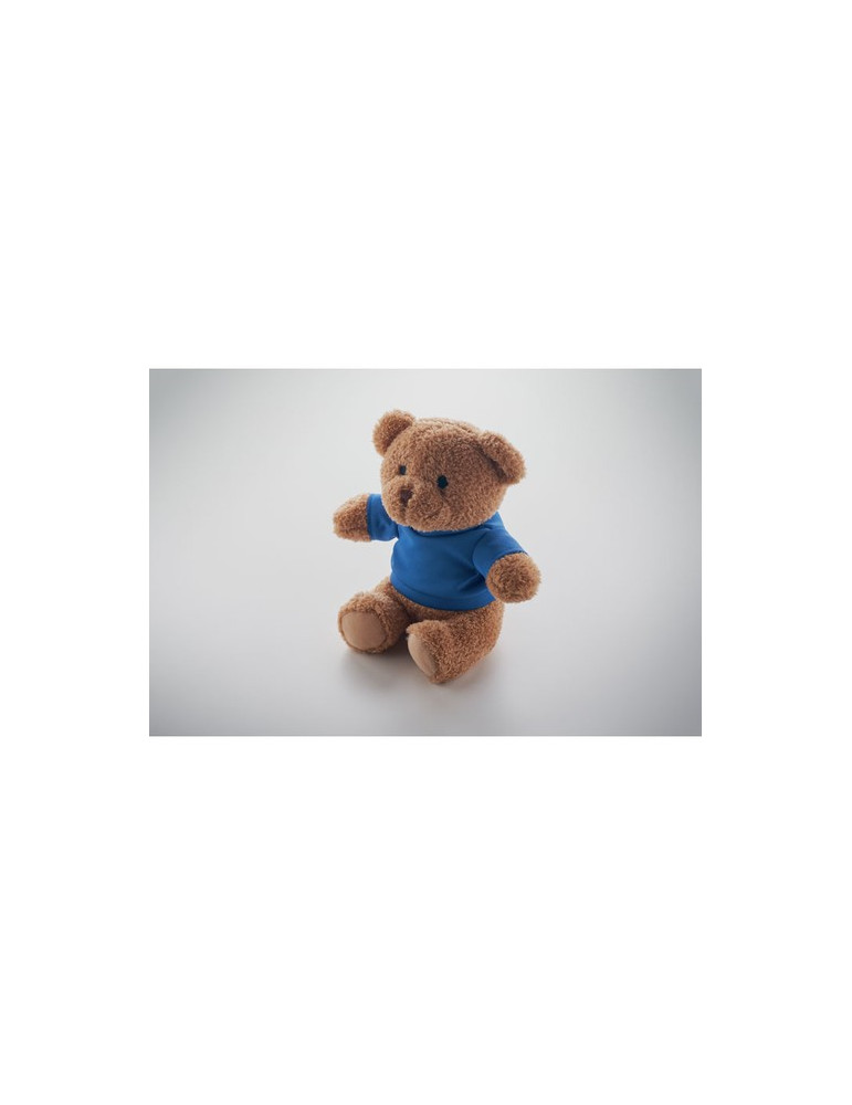JACKIE Peluche Ourson t-shirt 23cm Couleurs : bleu cadeau collaborateur premium