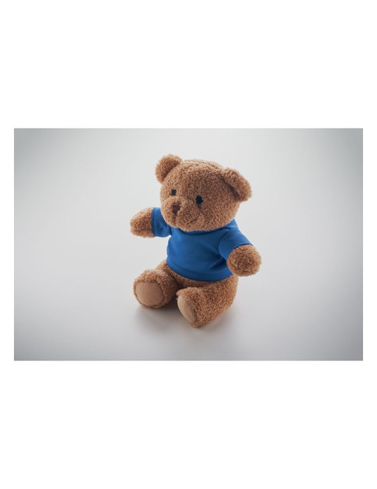 JACKIE Peluche Ourson t-shirt 23cm Couleurs : bleu cadeau collaborateur premium