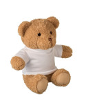 JACKIE Peluche Ourson t-shirt 23cm Couleurs : blanc personnalisable avec votre logo