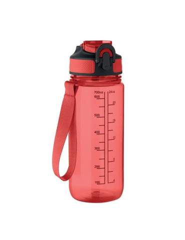 ENKEL Bouteille de sport 700ml Couleurs : rouge transparent