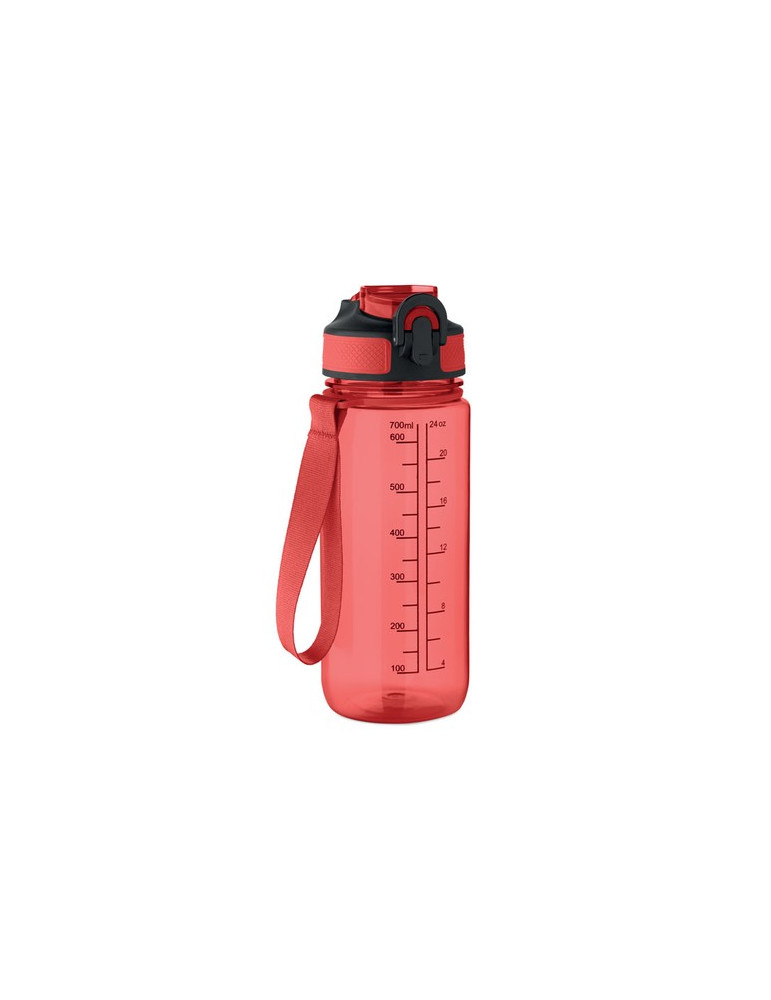 ENKEL Bouteille de sport 700ml Couleurs : rouge transparent
