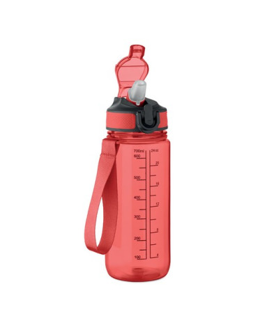 ENKEL Bouteille de sport 700ml Couleurs : rouge transparent 2