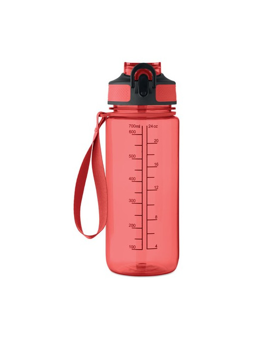 ENKEL Bouteille de sport 700ml Couleurs : rouge transparent objet promo petit budget