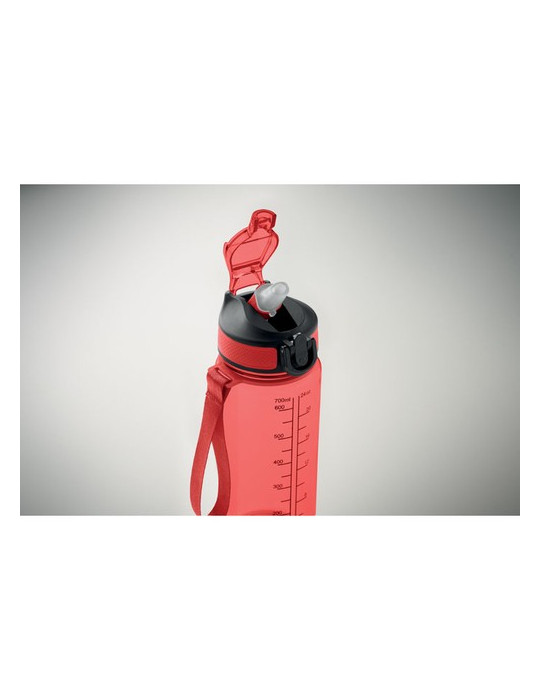 ENKEL Bouteille de sport 700ml Couleurs : rouge transparent objet promotionnel éco-responsable