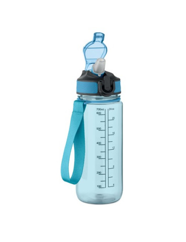 ENKEL Bouteille de sport 700ml Couleurs : bleu clair transparent marquage laser ultra précis