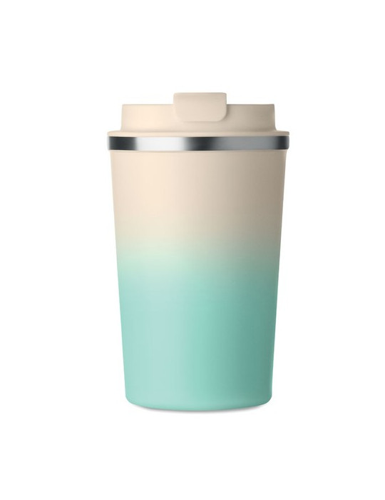 BRACE GRADIENT Gobelet double paroi 350 ml Couleurs : vert menthe marquage laser ultra précis
