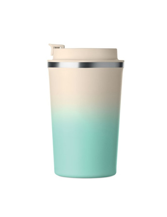 BRACE GRADIENT Gobelet double paroi 350 ml Couleurs : vert menthe objet promo petit budget