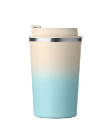 BRACE GRADIENT Gobelet double paroi 350 ml Couleurs : bleu bébé impression logo haute qualité