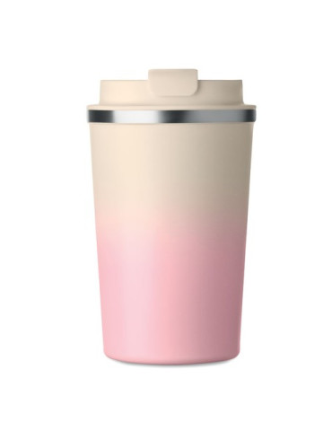 BRACE GRADIENT Gobelet double paroi 350 ml Couleurs : rose bébé objet promotionnel éco-responsable