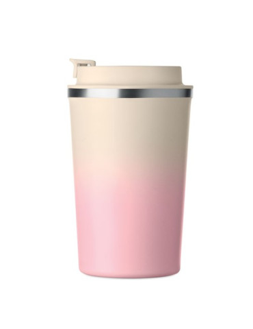 BRACE GRADIENT Gobelet double paroi 350 ml Couleurs : rose bébé goodies publicitaire événementiel