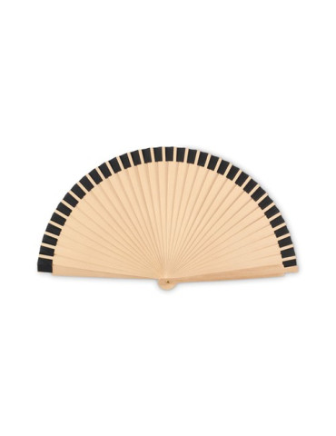 WOODFAN Éventail en bois Couleurs : noir 2
