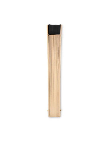 WOODFAN Éventail en bois Couleurs : noir marquage laser ultra précis