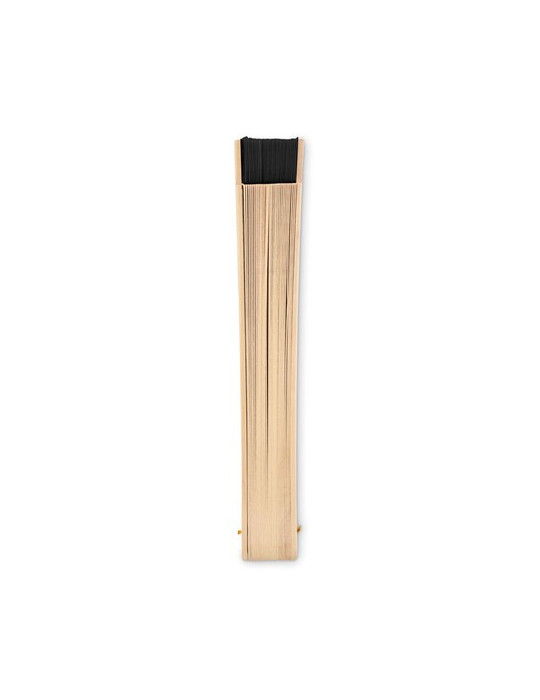 WOODFAN Éventail en bois Couleurs : noir marquage laser ultra précis