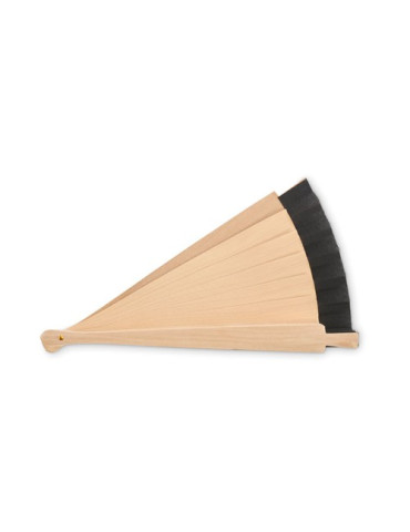 WOODFAN Éventail en bois Couleurs : noir cadeau collaborateur premium