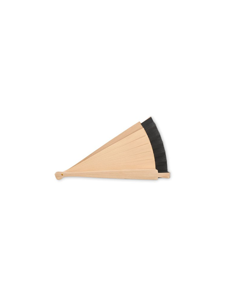 WOODFAN Éventail en bois Couleurs : noir cadeau collaborateur premium