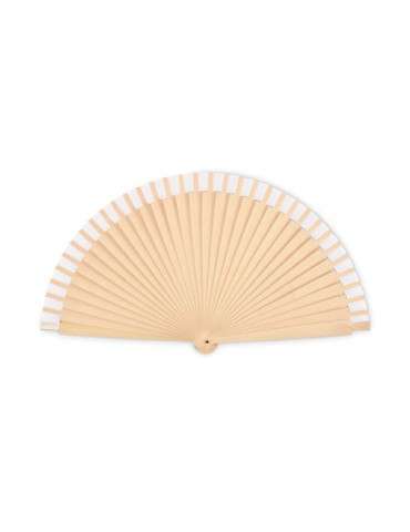 WOODFAN Éventail en bois Couleurs : blanc cadeau entreprise pas cher