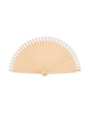 WOODFAN Éventail en bois Couleurs : blanc cadeau entreprise pas cher