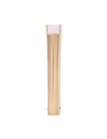 WOODFAN Éventail en bois Couleurs : blanc impression haute définition