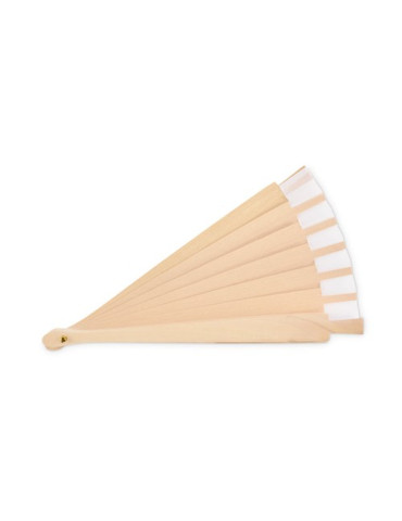 WOODFAN Éventail en bois Couleurs : blanc cadeau client original