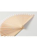 WOODFAN Éventail en bois Couleurs : blanc objet publicitaire robuste