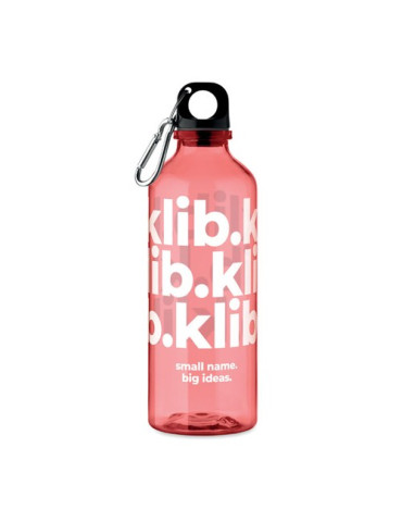 MOSS RE500 Bouteille RPET 500ml Couleurs : rouge transparent impression haute définition