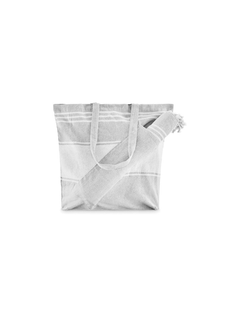HUMMUM Sac de plage avec serviette Couleurs : gris