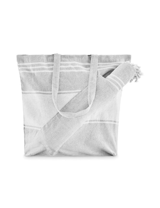 HUMMUM Sac de plage avec serviette Couleurs : gris