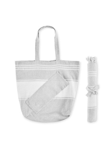HUMMUM Sac de plage avec serviette Couleurs : gris 2