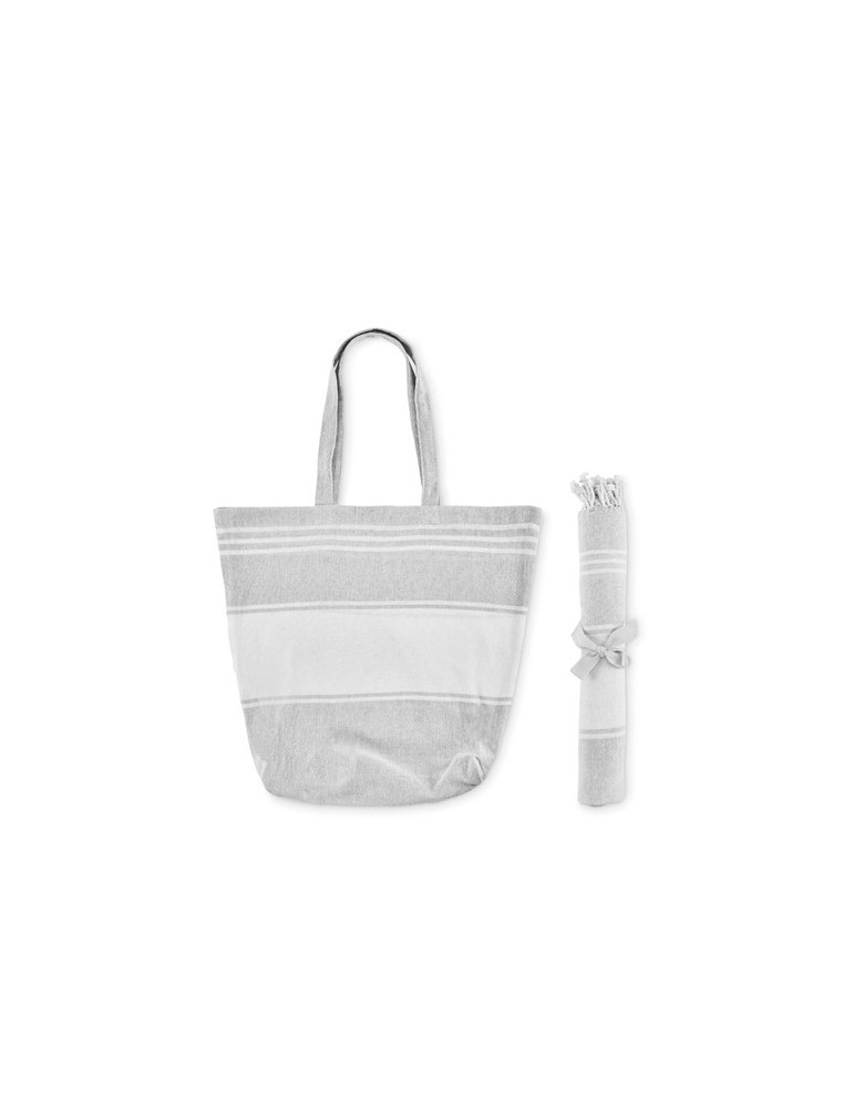HUMMUM Sac de plage avec serviette Couleurs : gris livraison express 24h 48h