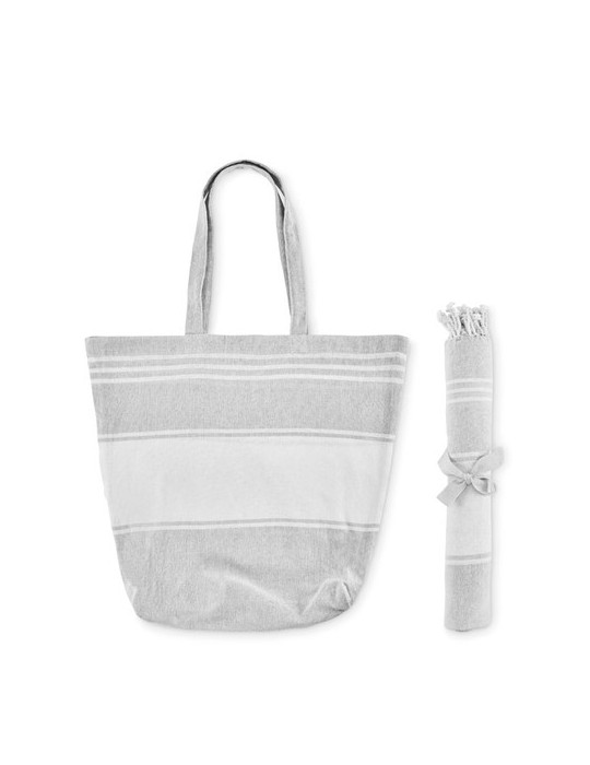 HUMMUM Sac de plage avec serviette Couleurs : gris livraison express 24h 48h