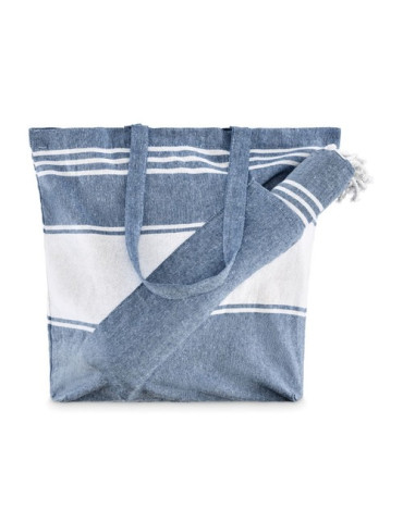 HUMMUM Sac de plage avec serviette Couleurs : bleu personnalisable avec votre logo
