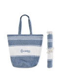 HUMMUM Sac de plage avec serviette Couleurs : bleu impression logo haute qualité