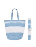 HUMMUM Sac de plage avec serviette Couleurs : turquoise objet promotionnel éco-responsable