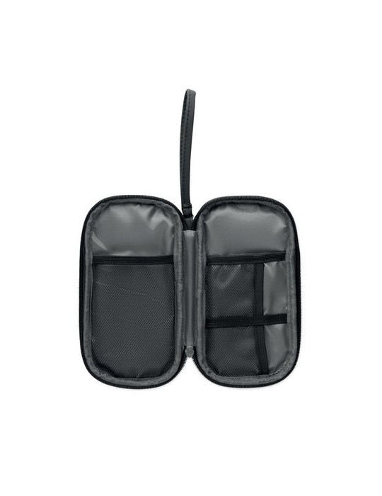 ALLTHERE Trousse organisateur RPET 600D Couleurs : noir personnalisable avec votre logo