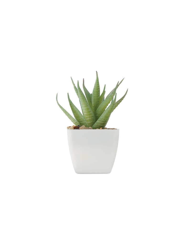 ARTILOE Mini plante artificielle Couleurs : blanc personnalisable avec votre logo
