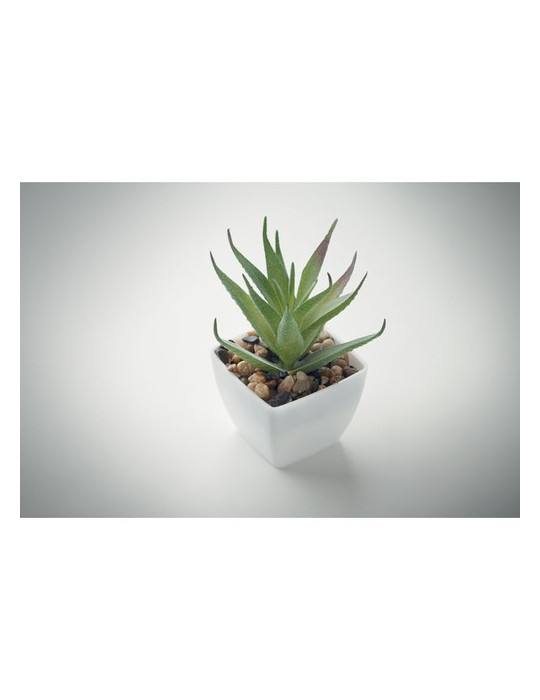 ARTILOE Mini plante artificielle Couleurs : blanc goodies publicitaire événementiel