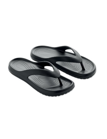 EVASLIP Tongs en EVA. Taille 44/45. Couleurs : noir personnalisable avec votre logo