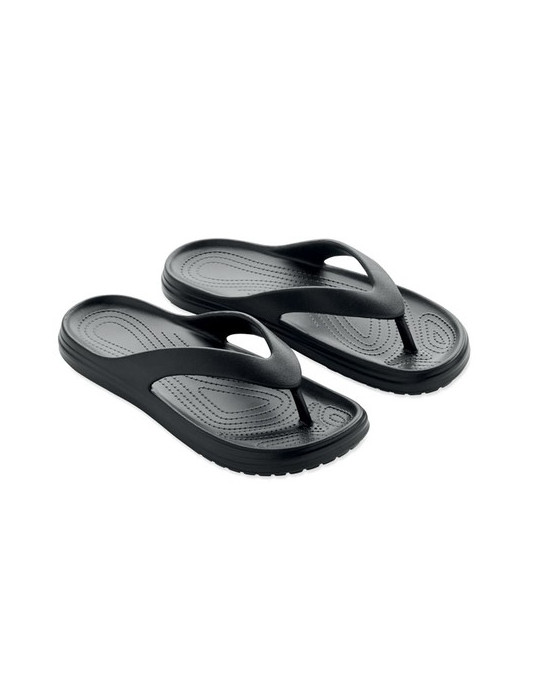 EVASLIP Tongs en EVA. Taille 44/45. Couleurs : noir personnalisable avec votre logo