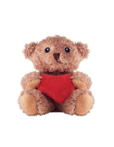 CUDDLE Petit ours peluche avec cœur Couleurs : rouge