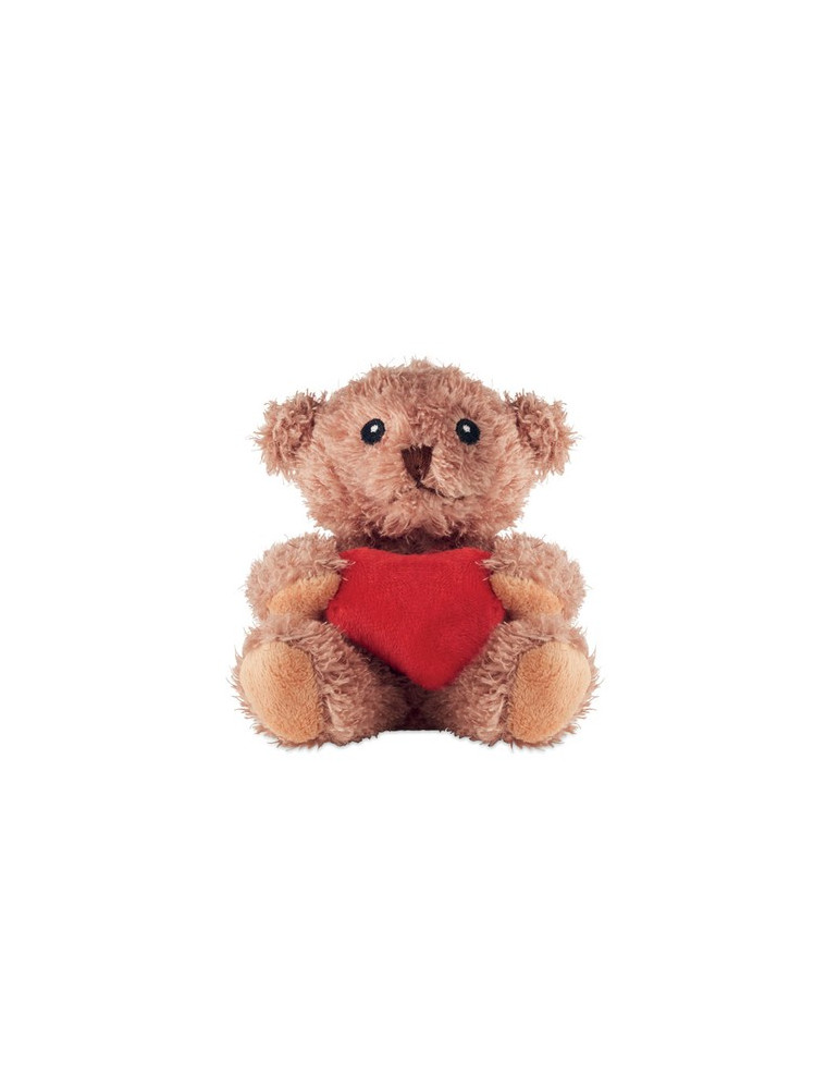 CUDDLE Petit ours peluche avec cœur Couleurs : rouge