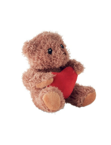 CUDDLE Petit ours peluche avec cœur Couleurs : rouge 2