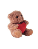 CUDDLE Petit ours peluche avec cœur Couleurs : rouge personnalisable avec votre logo