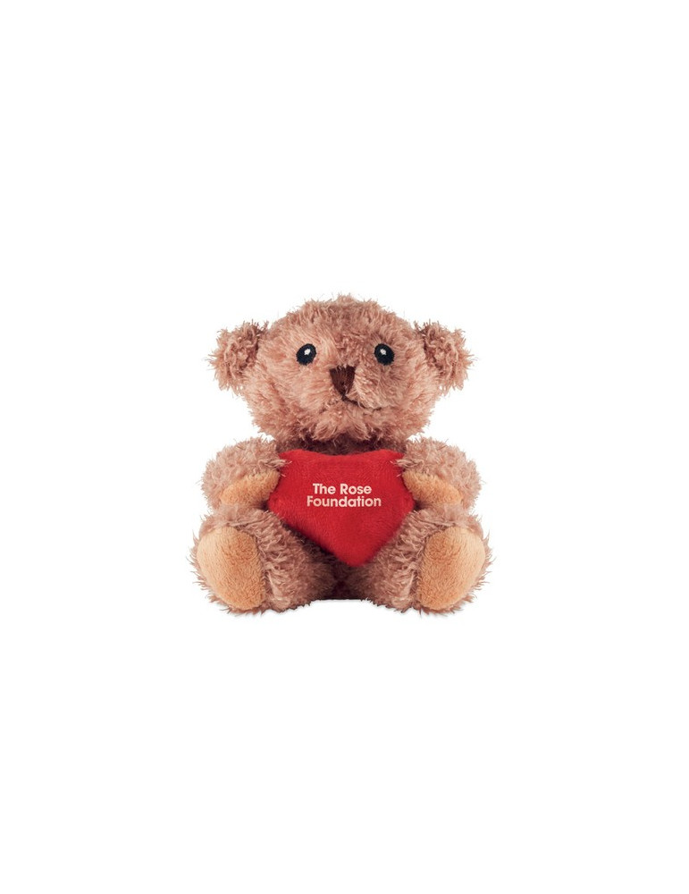 CUDDLE Petit ours peluche avec cœur Couleurs : rouge cadeau entreprise pas cher