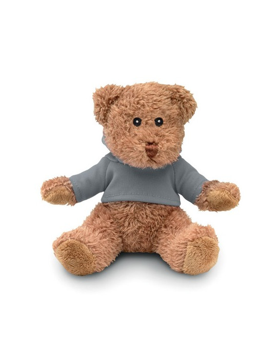 JOHNNY T Peluche ourson avec t-shirt Couleurs : gris