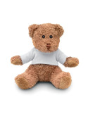 JOHNNY T Peluche ourson avec t-shirt Couleurs : blanc goodies publicitaire événementiel
