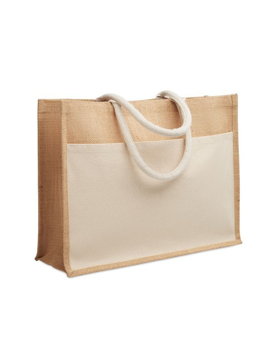 BAGA Sac shopping en jute Couleurs : beige