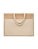 BAGA Sac shopping en jute Couleurs : beige personnalisable avec votre logo