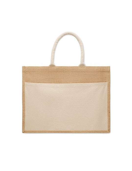 BAGA Sac shopping en jute Couleurs : beige cadeau entreprise pas cher
