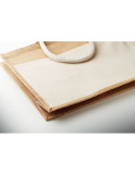 BAGA Sac shopping en jute Couleurs : beige marquage laser ultra précis