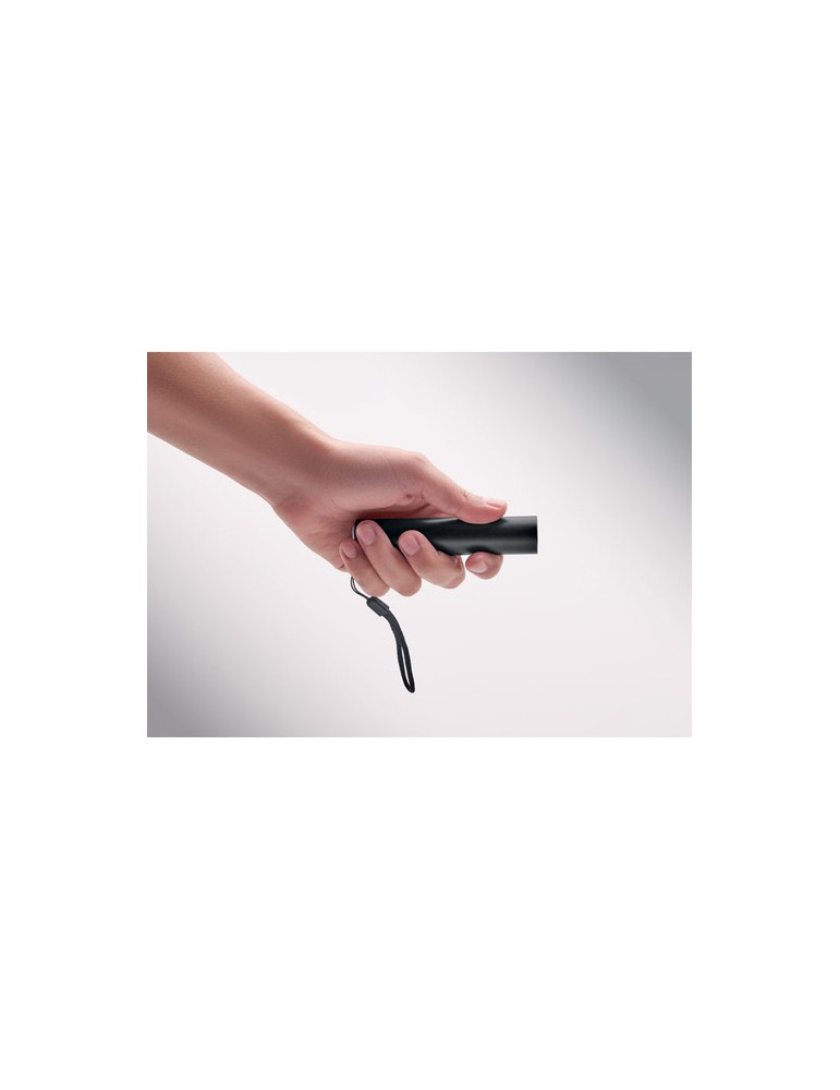 LUME Lampe torche en aluminium Couleurs : noir marquage couleur éclatante